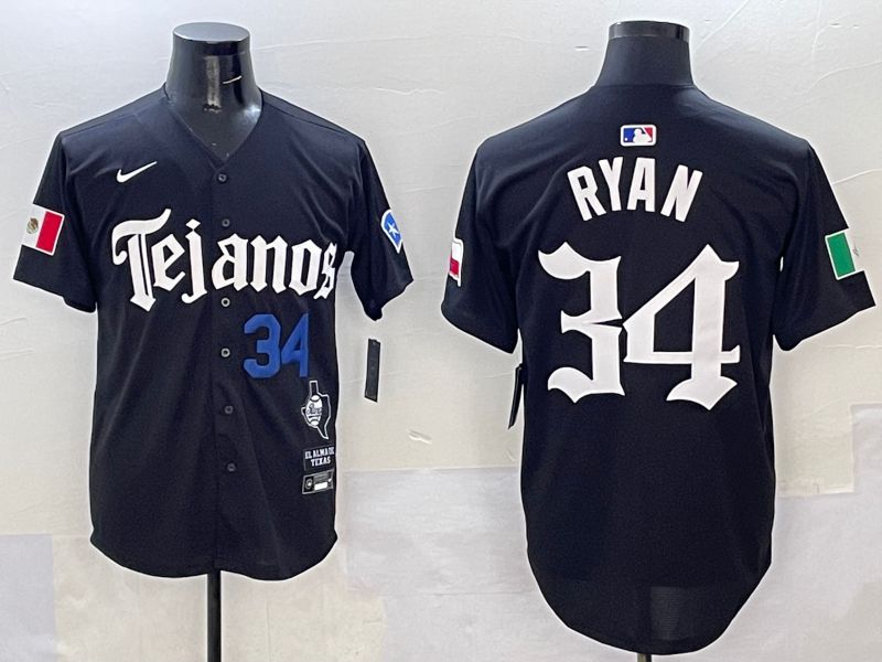 Men Texas Rangers #34 Ryan Black Five generations Joint Name 2025 Nike MLB Jersey style 2